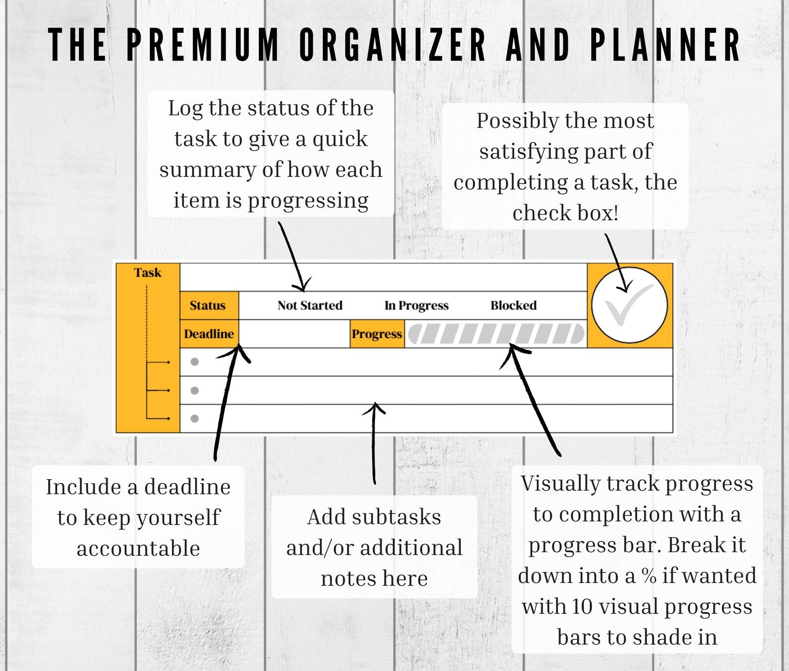 Undated Daily Organizer (Designed for Repeated Annual Use)