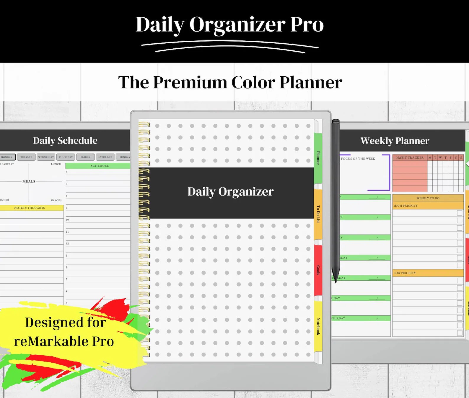 Undated Daily Organizer (Designed for Repeated Annual Use)