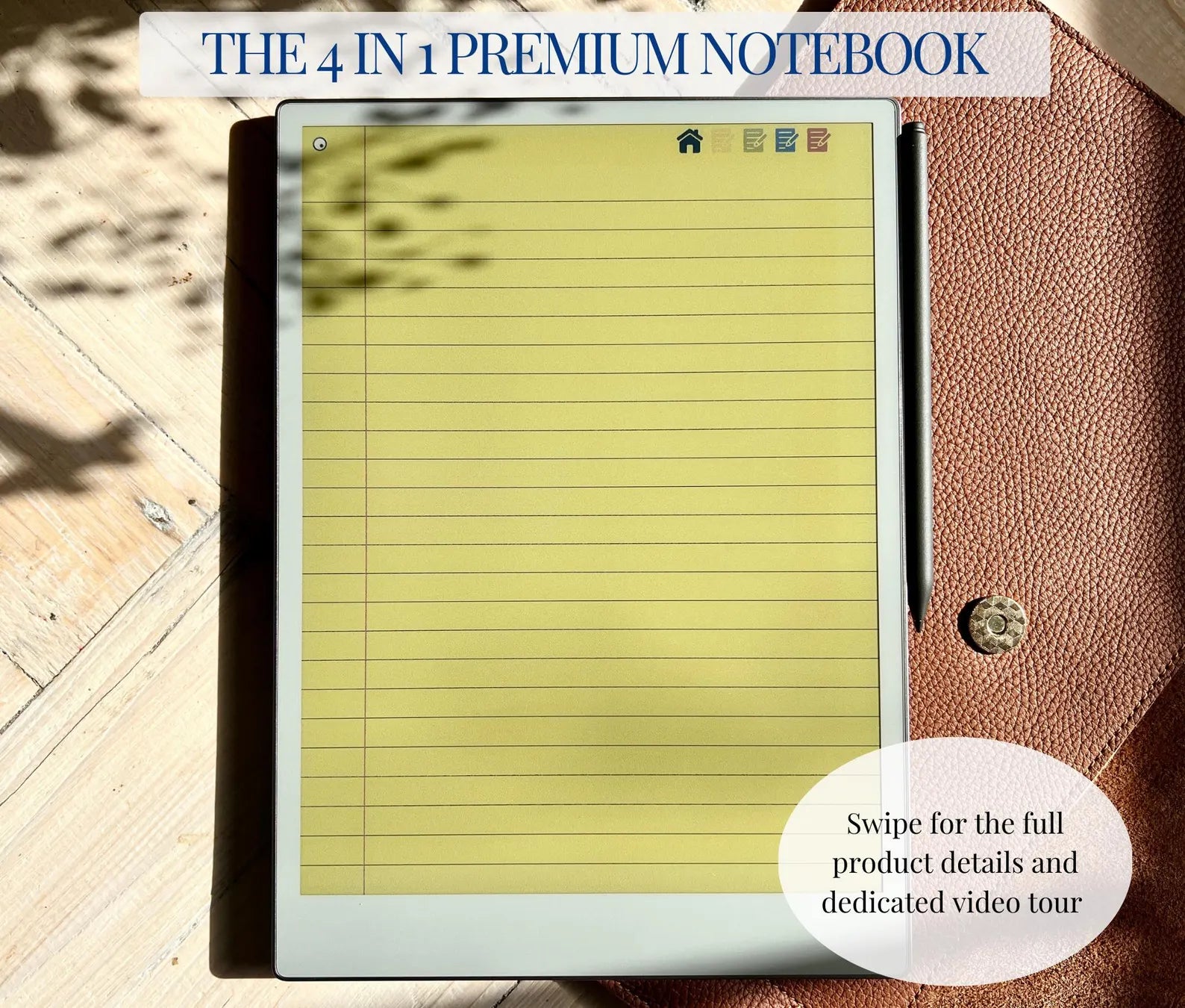 Hyperlinked White and Yellow Notebooks