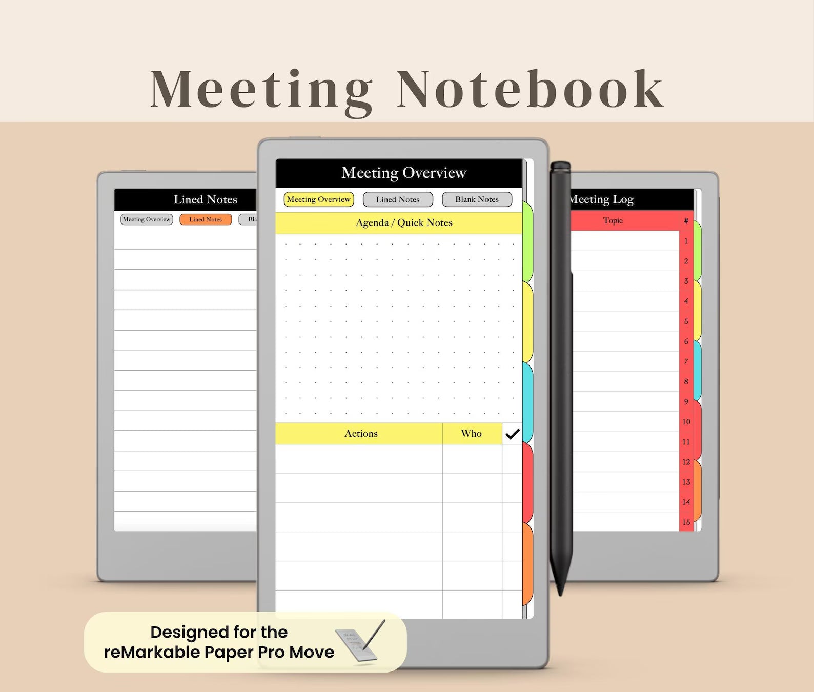 Meeting Notebook (Paper Pro Move)