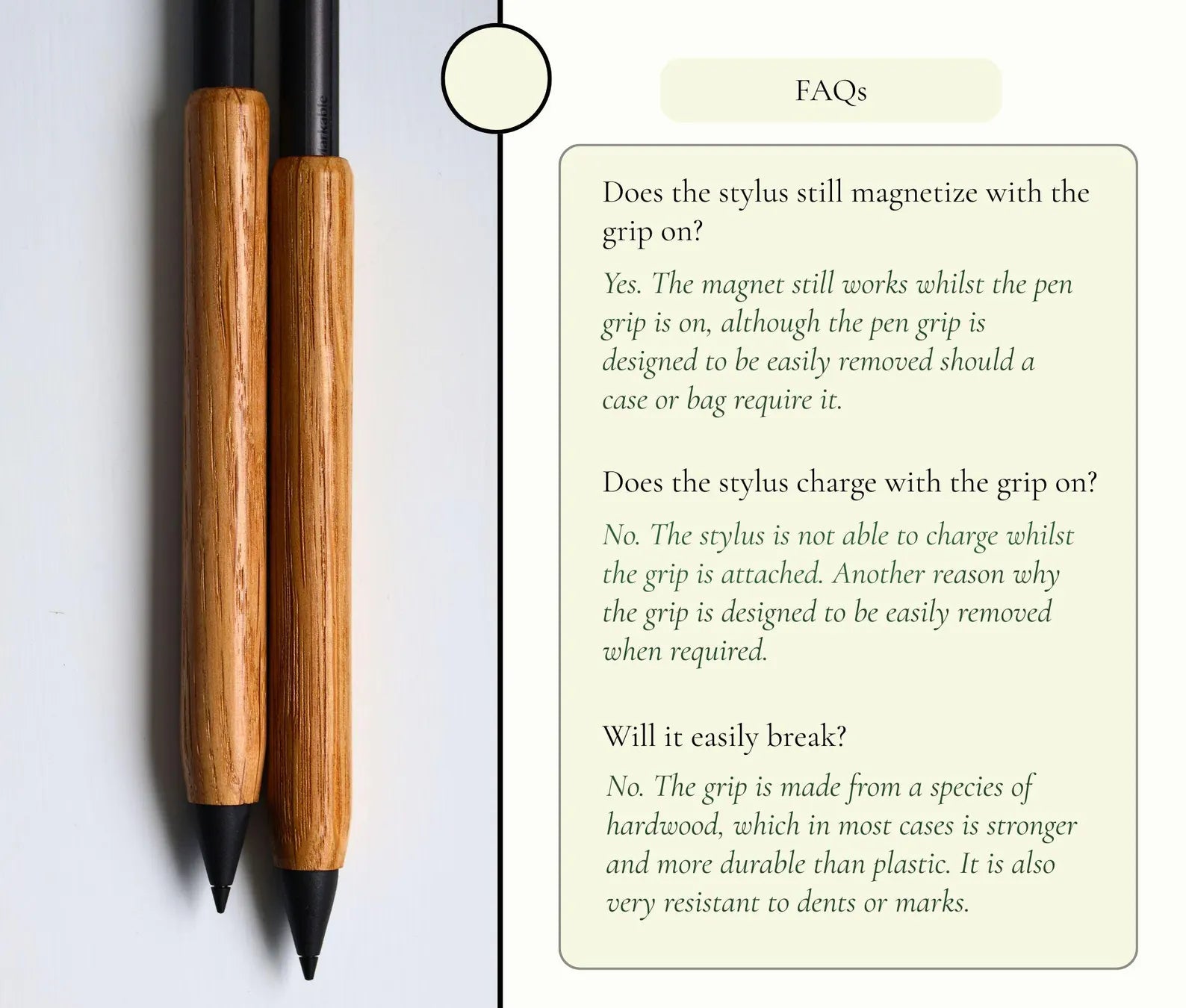 European Oak Stylus Grip