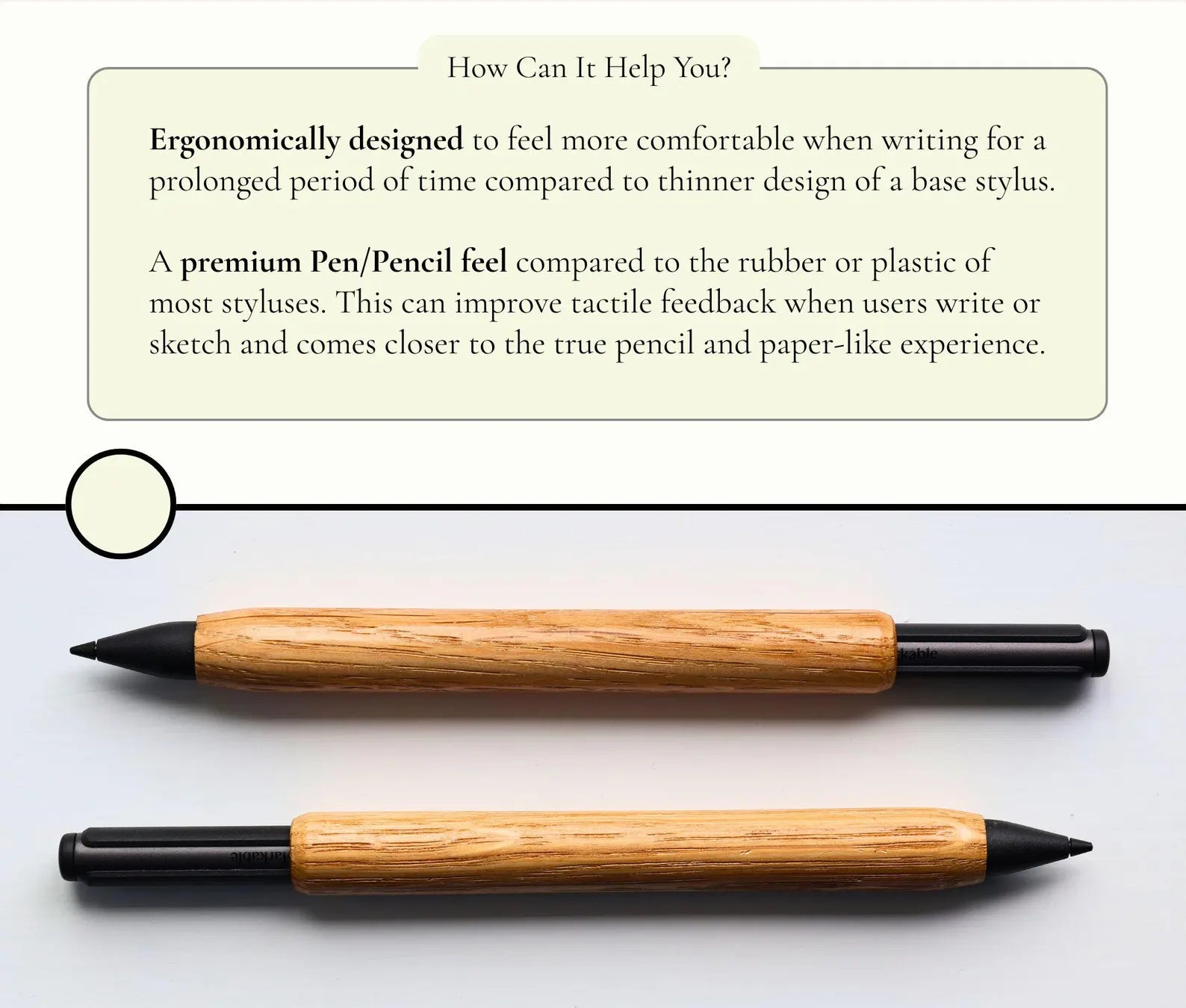 European Oak Stylus Grip